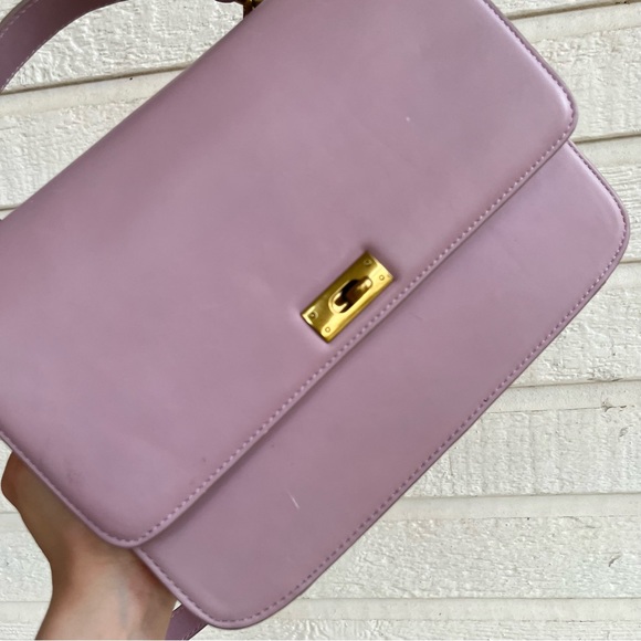 J. Crew Lavender Flap Turnlock Shoulder Bag Satchel - Picture 6 of 11